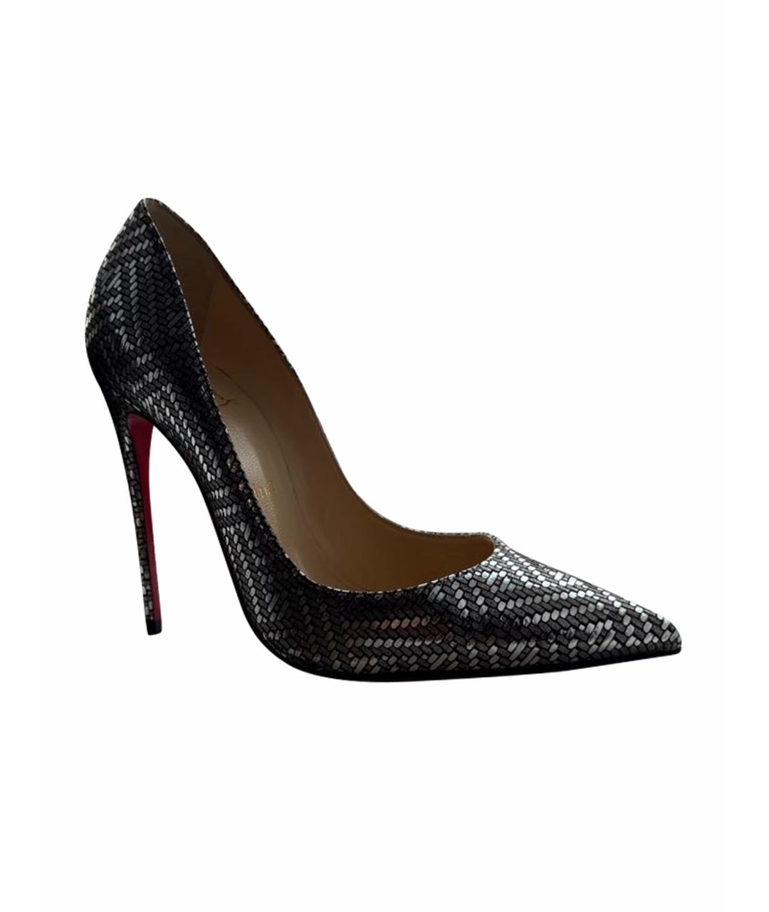 CHRISTIAN LOUBOUTIN Серебряные туфли, фото 1