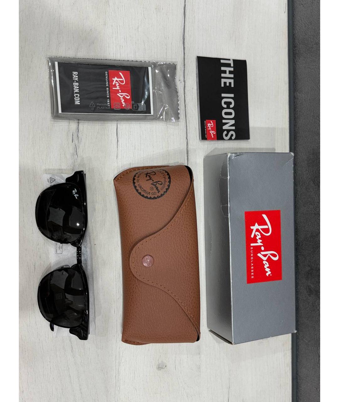 RAY BAN Черные солнцезащитные очки, фото 4