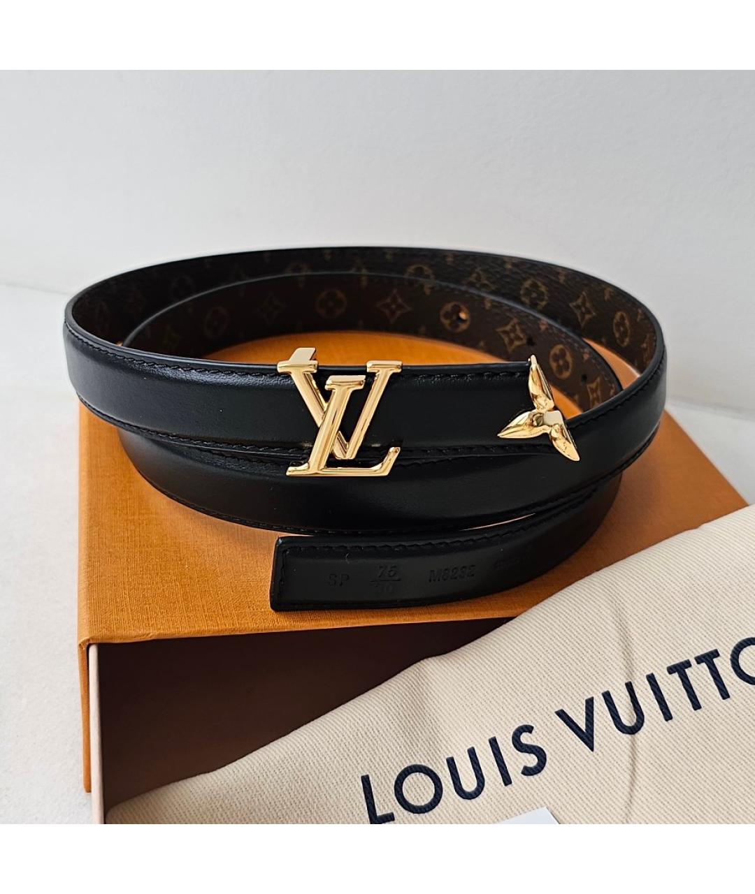 LOUIS VUITTON Коричневый кожаный ремень, фото 2