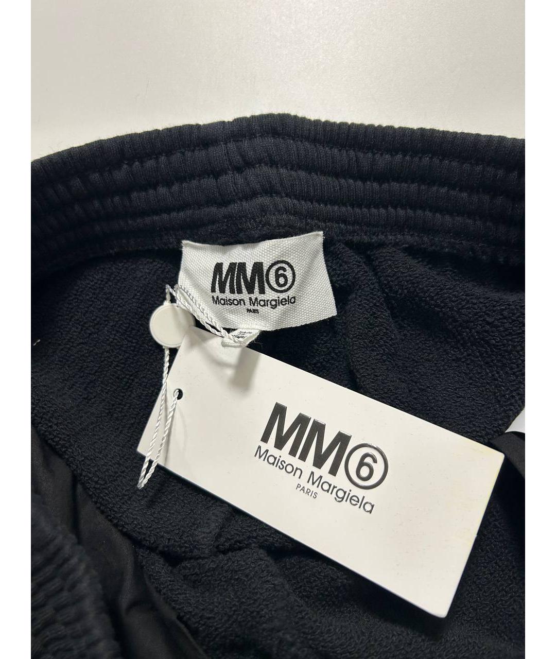 MM6 MAISON MARGIELA Черные хлопковые спортивные брюки и шорты, фото 3