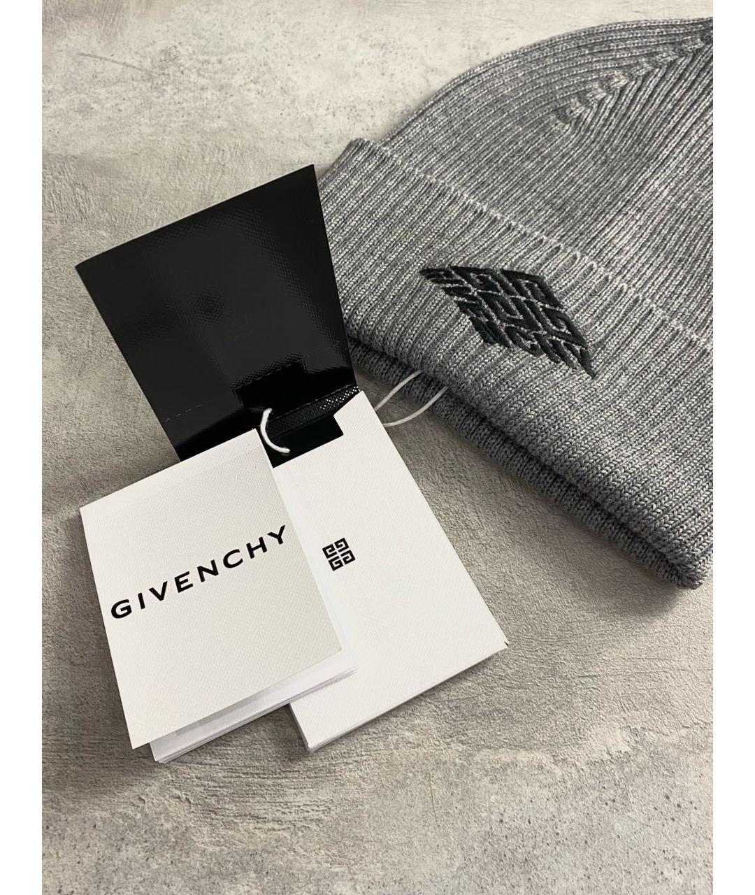 GIVENCHY Серая шерстяная шапка, фото 2