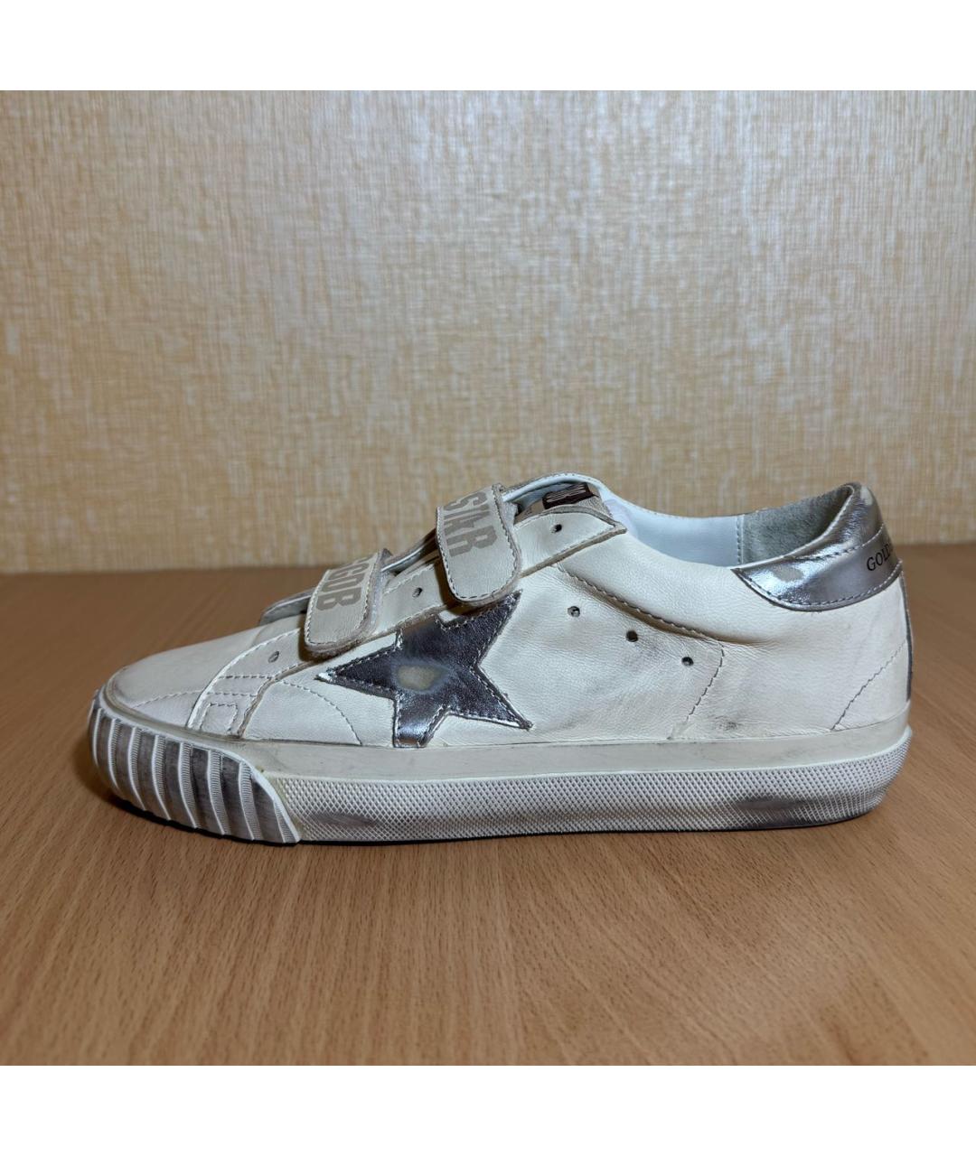 GOLDEN GOOSE DELUXE BRAND Бежевые кожаные кеды, фото 8