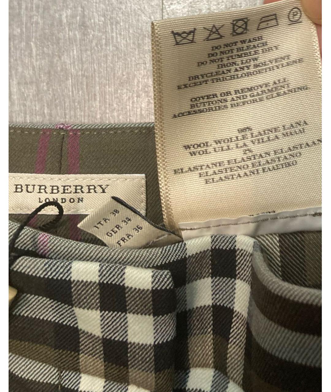 BURBERRY Коричневые шерстяные шорты, фото 5