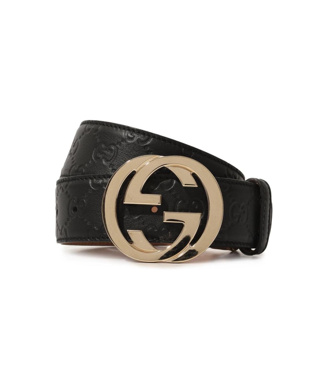 GUCCI Черный кожаный ремень, фото 5
