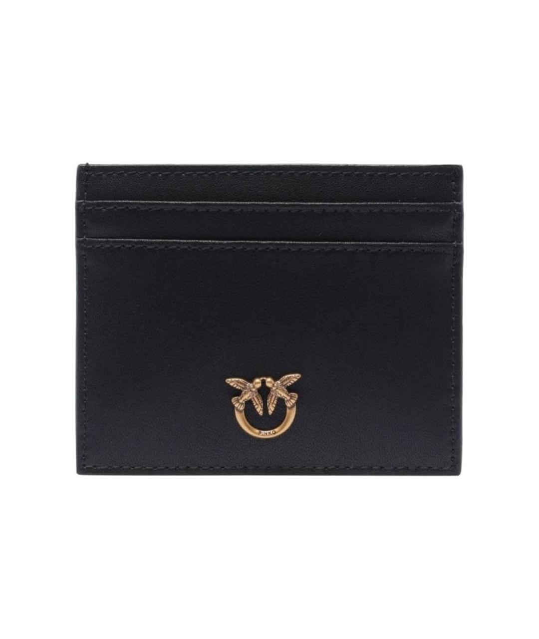 PINKO Черный кожаный кардхолдер, фото 3