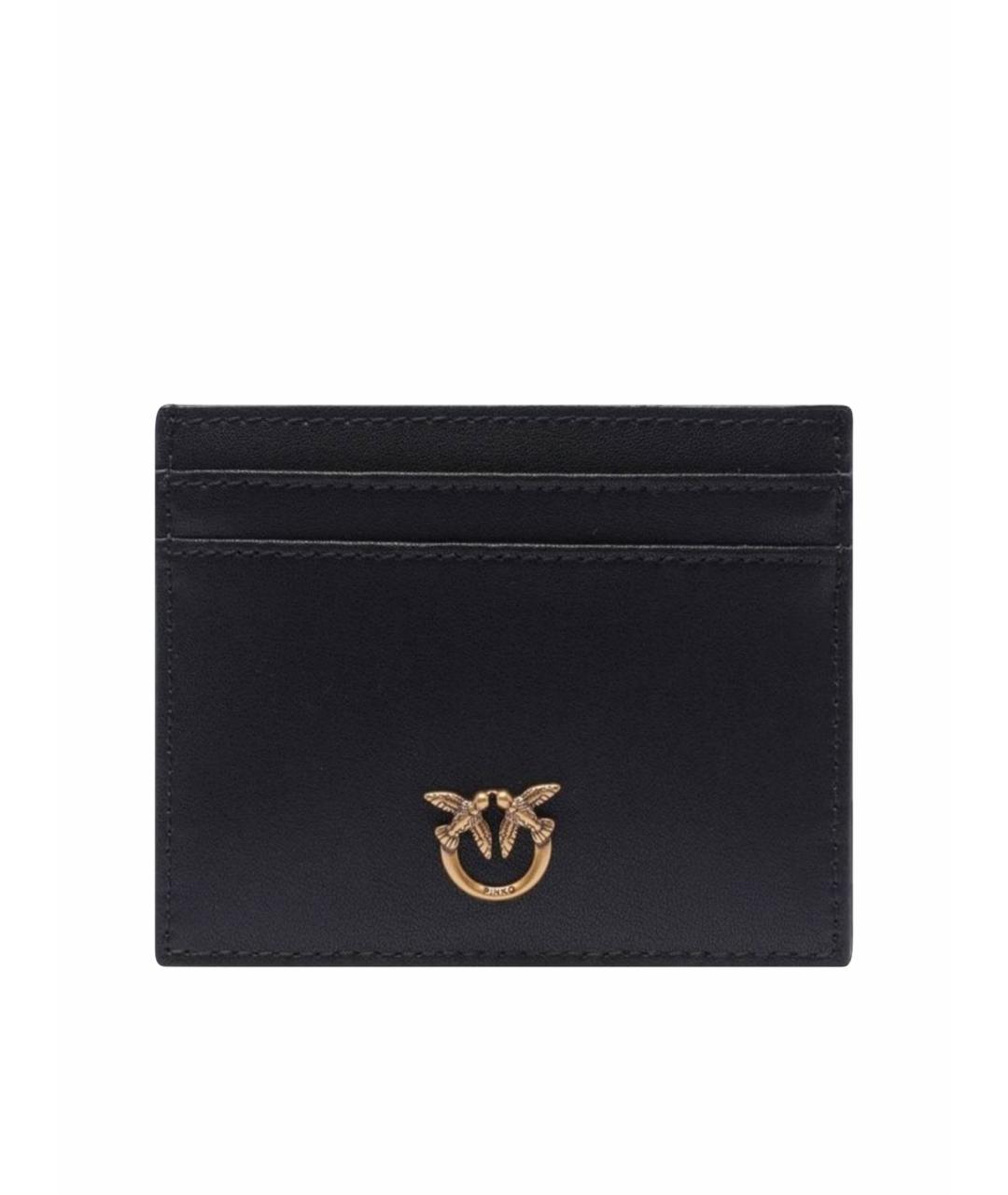 PINKO Черный кожаный кардхолдер, фото 1
