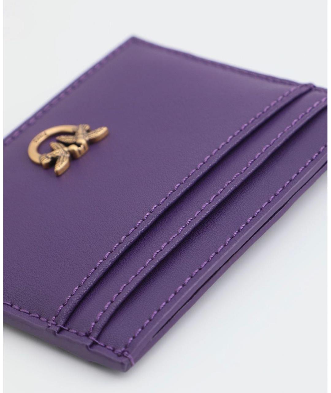 PINKO Фиолетовый кожаный кардхолдер, фото 4