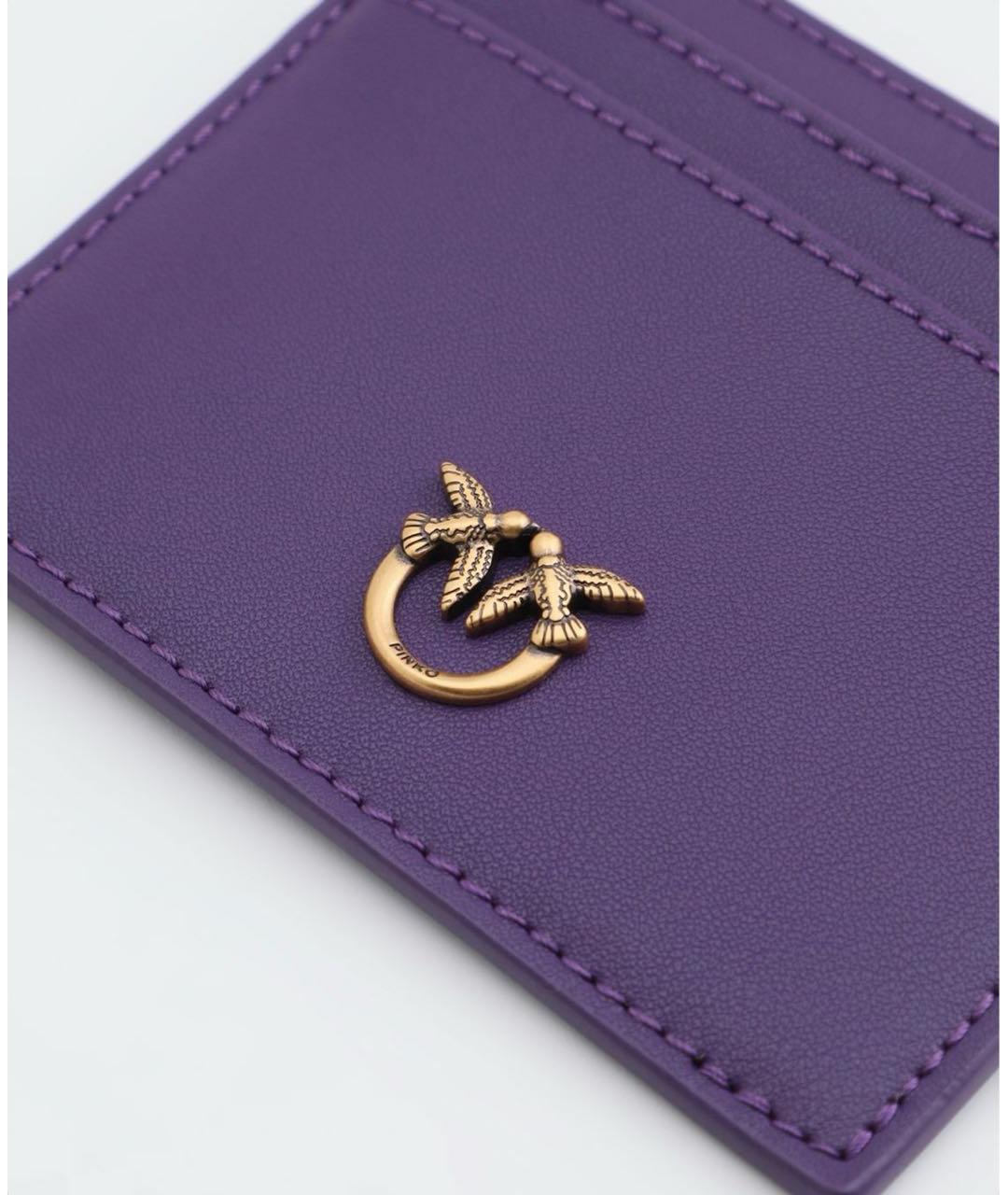 PINKO Фиолетовый кожаный кардхолдер, фото 3