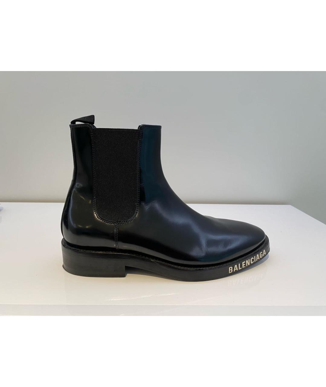 BALENCIAGA Черные кожаные полусапоги, фото 6