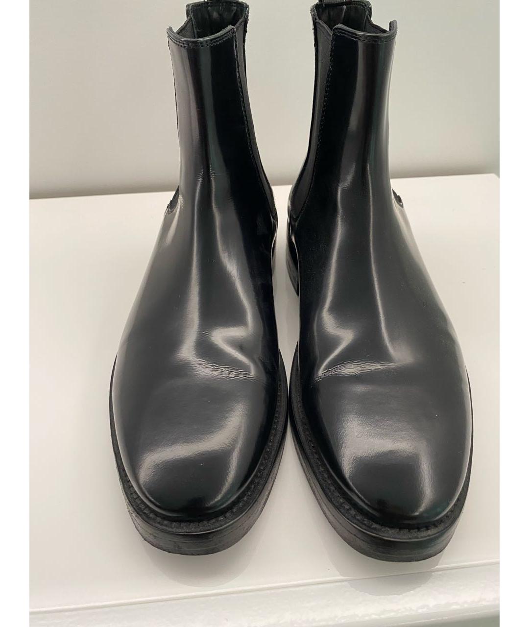 BALENCIAGA Черные кожаные полусапоги, фото 2