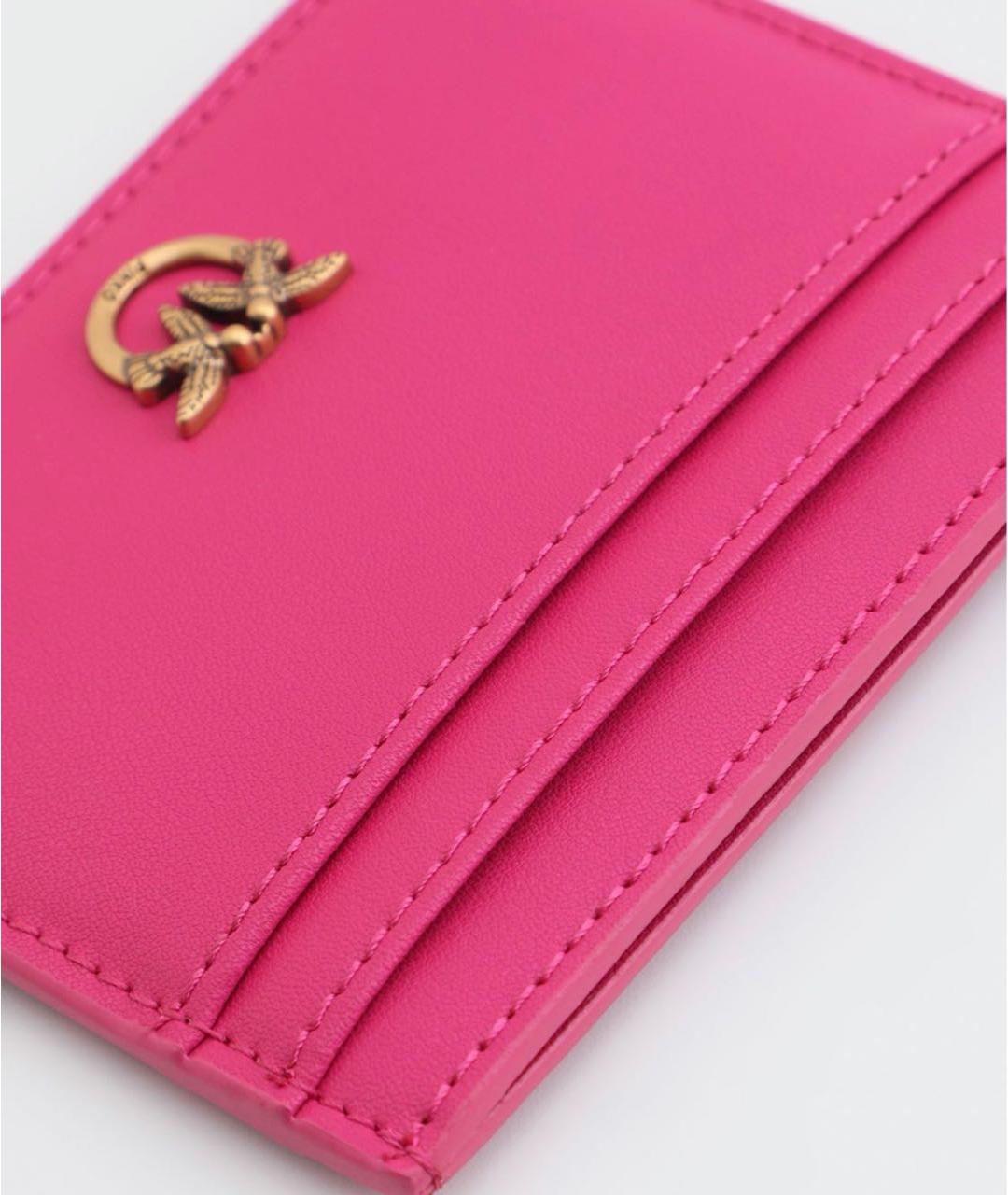 PINKO Розовый кожаный кардхолдер, фото 4