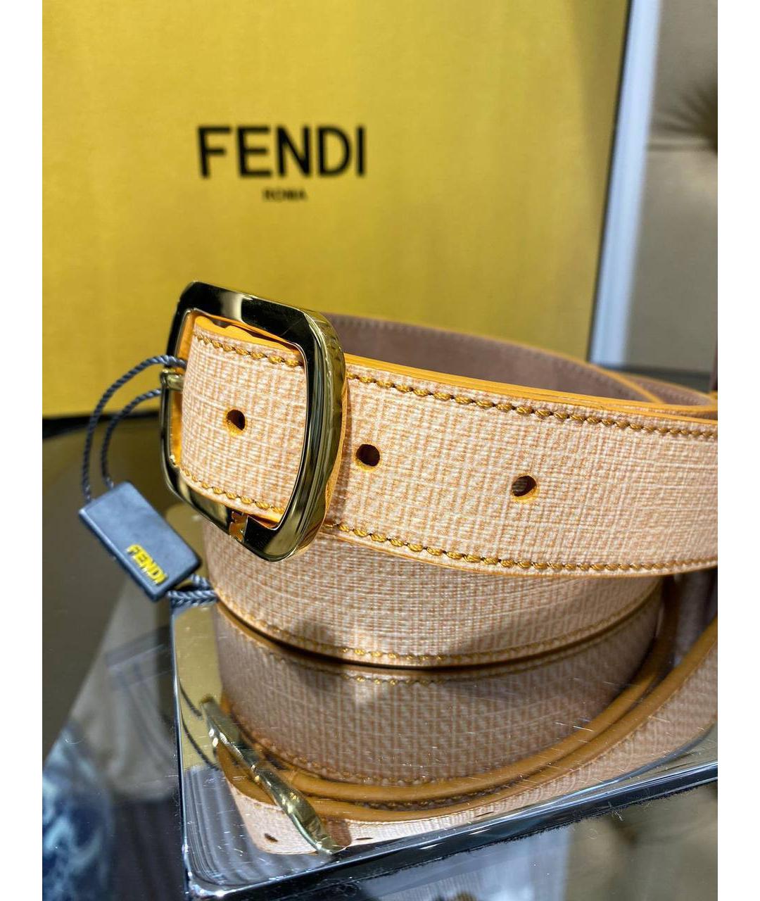 FENDI Оранжевый ремень, фото 2