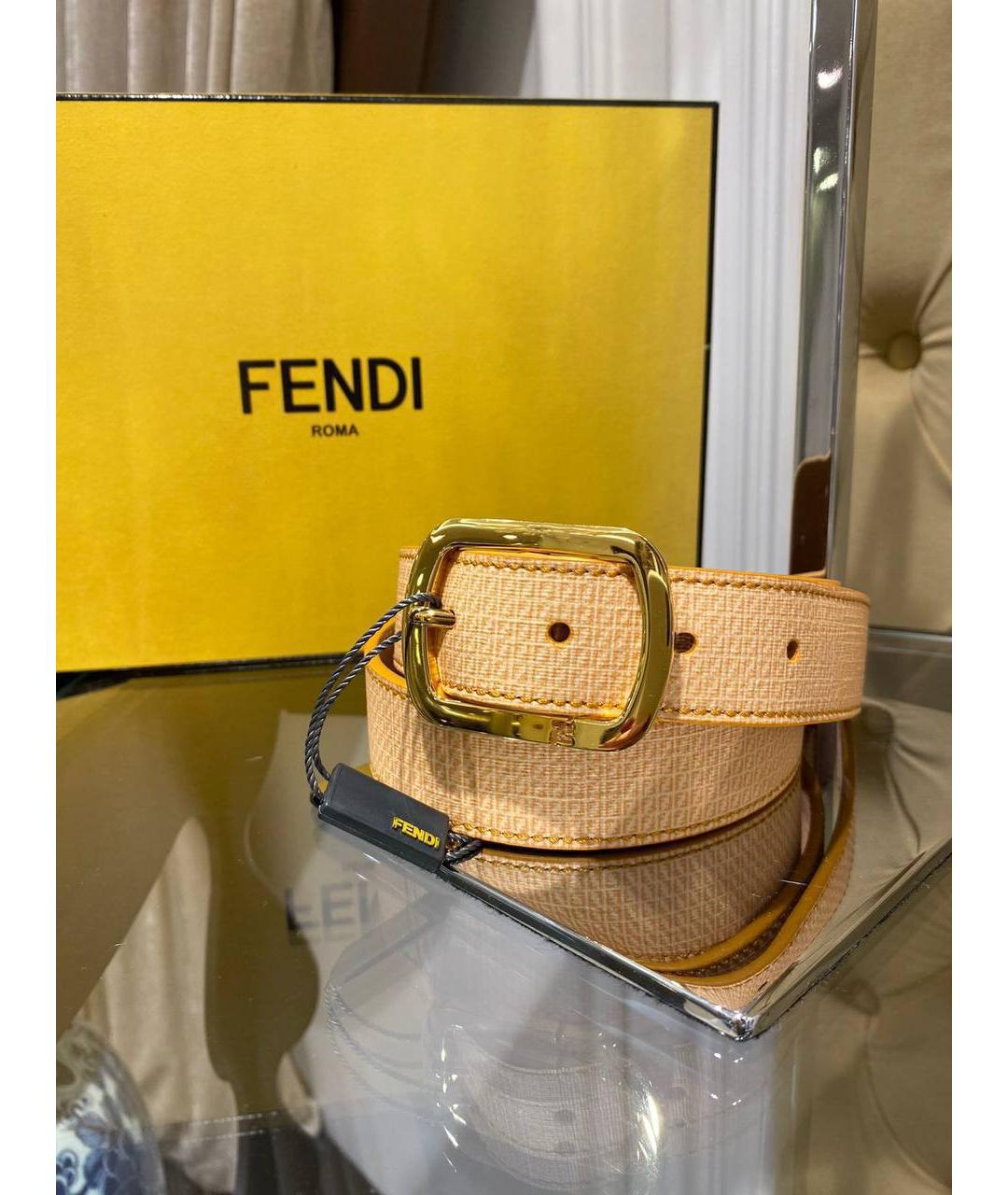 FENDI Оранжевый ремень, фото 4