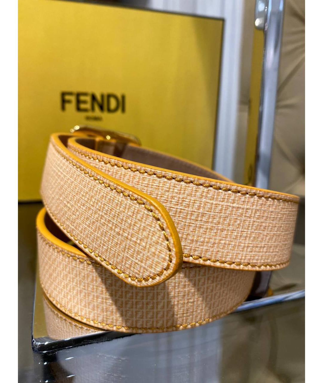 FENDI Оранжевый ремень, фото 3