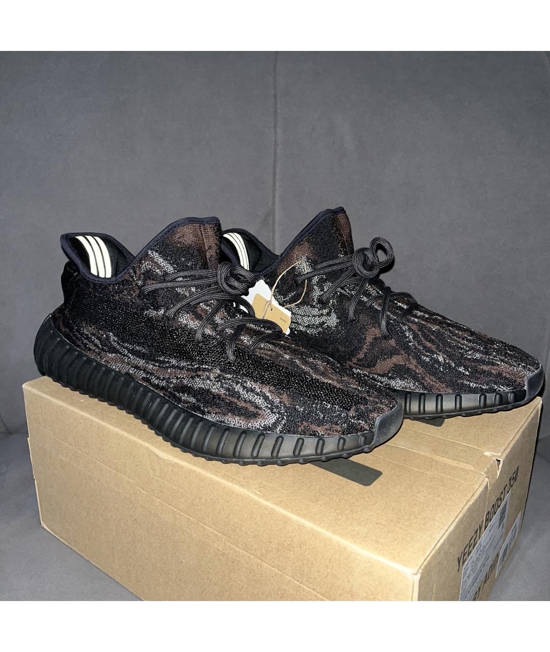 ADIDAS YEEZY Черные текстильные низкие кроссовки / кеды, фото 5