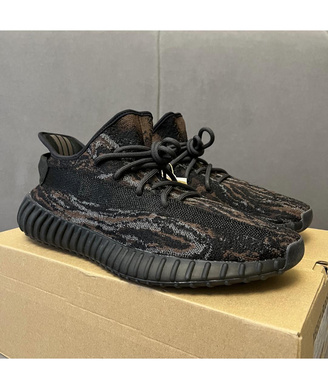 ADIDAS YEEZY Черные текстильные низкие кроссовки / кеды, фото 3