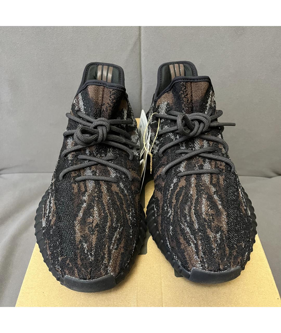 ADIDAS YEEZY Черные текстильные низкие кроссовки / кеды, фото 4