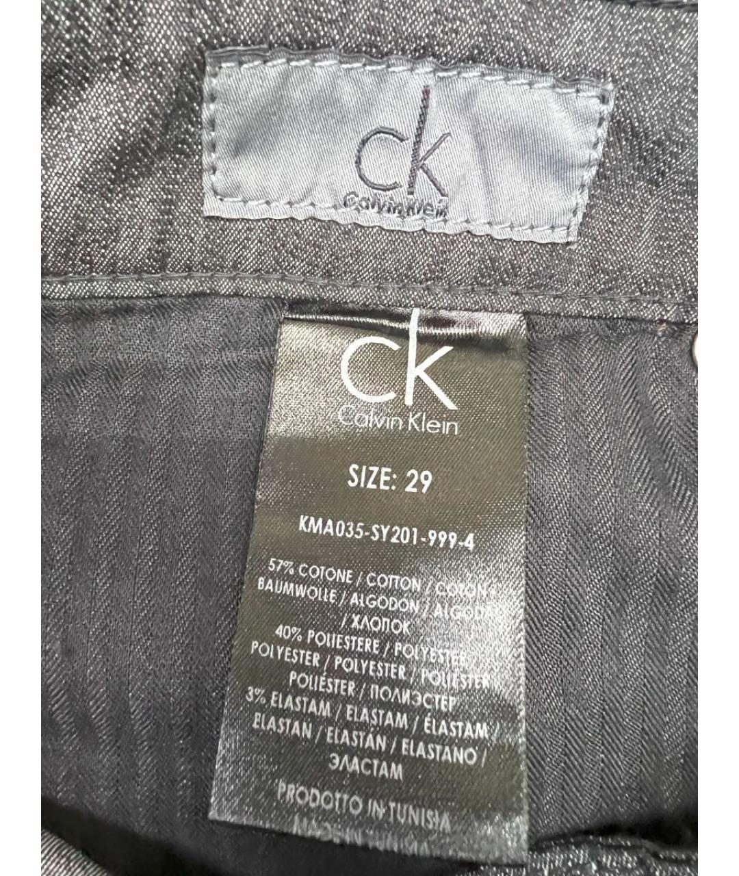 CALVIN KLEIN Серые прямые джинсы, фото 4