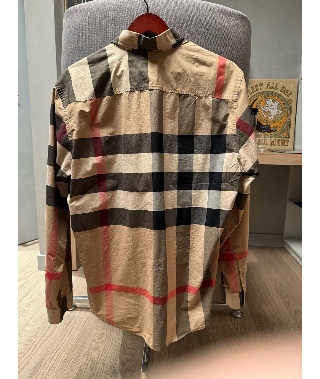 BURBERRY Горчичная хлопковая кэжуал рубашка, фото 2