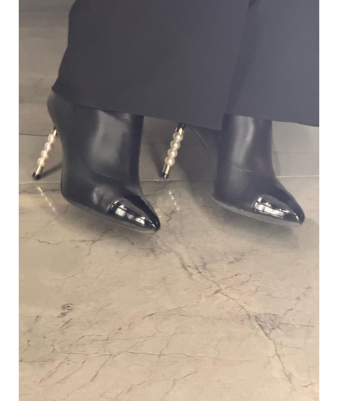 CHANEL Черные кожаные ботильоны, фото 7