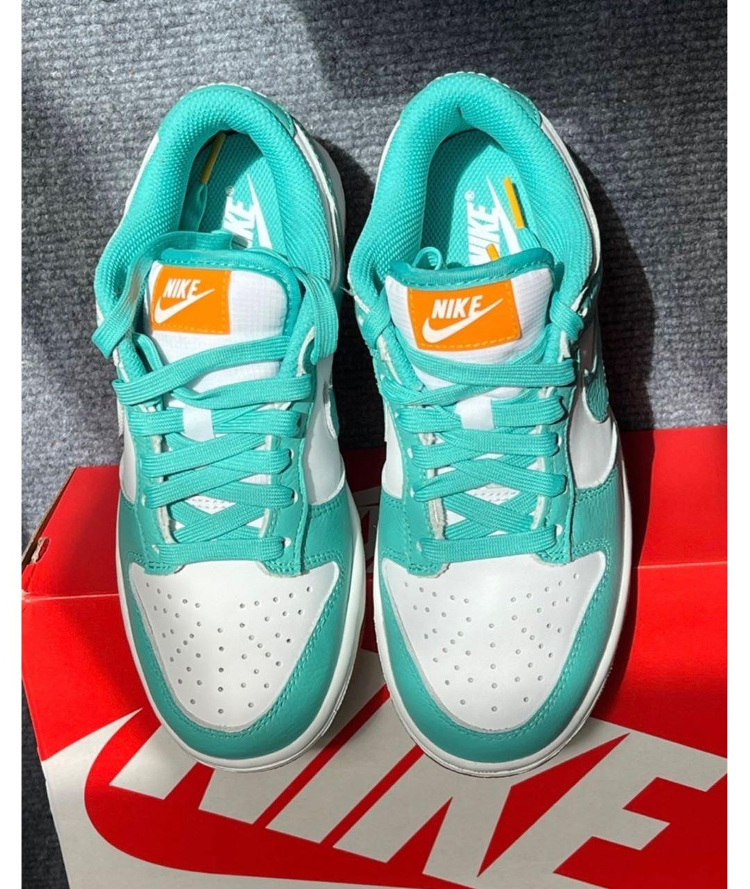 NIKE Зеленые кроссовки из искусственной кожи, фото 3