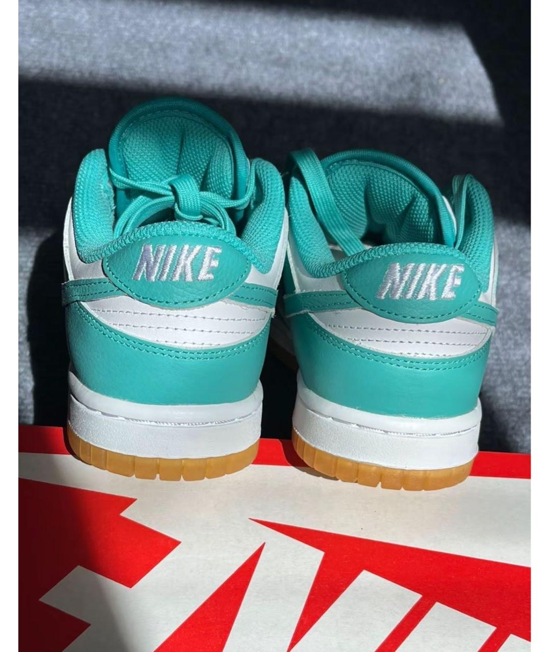 NIKE Зеленые кроссовки из искусственной кожи, фото 2