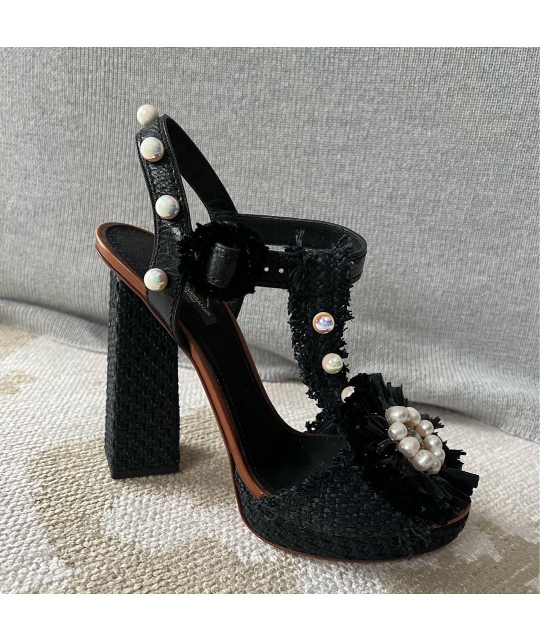 DOLCE&GABBANA Черные босоножки, фото 2