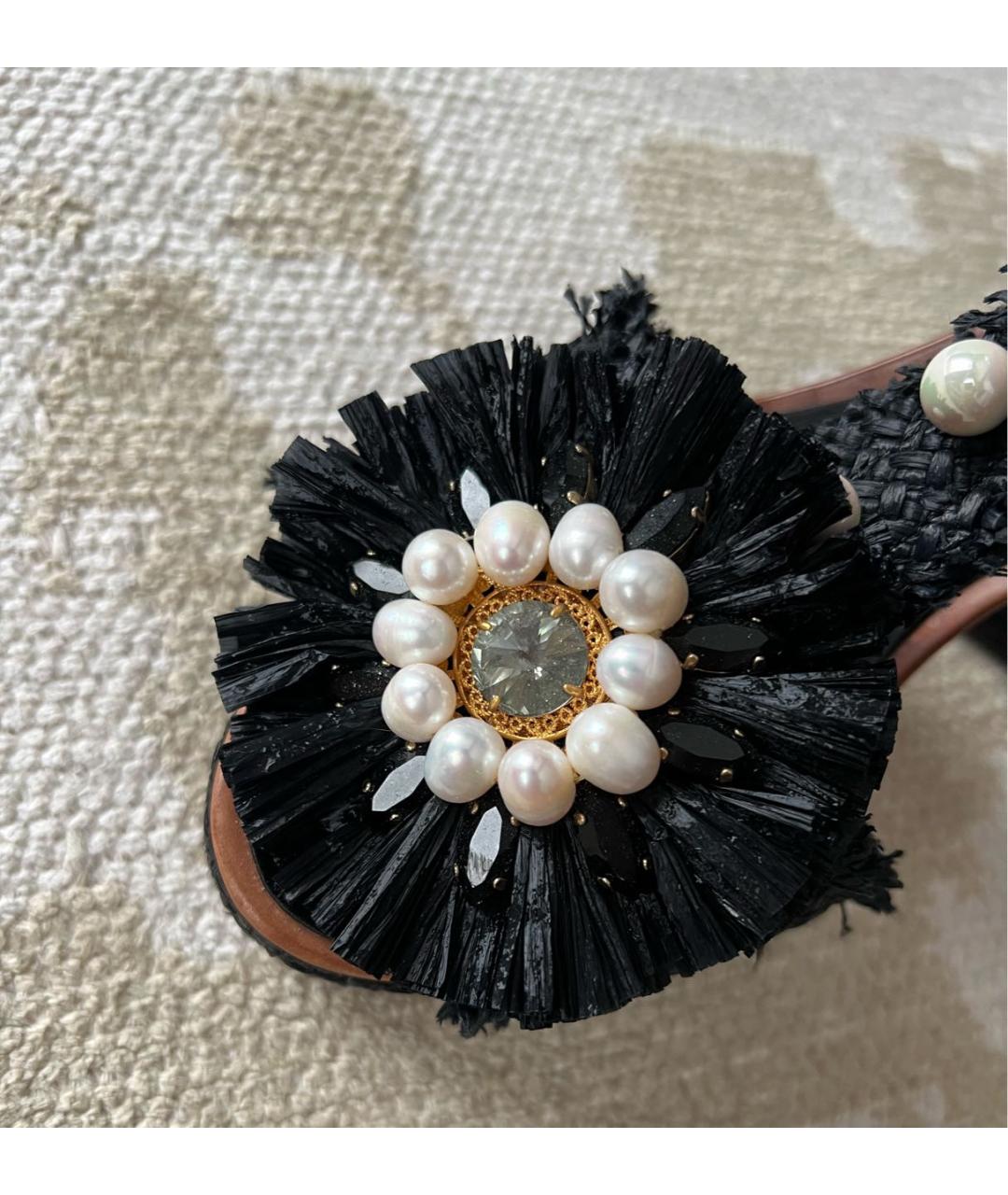 DOLCE&GABBANA Черные босоножки, фото 5