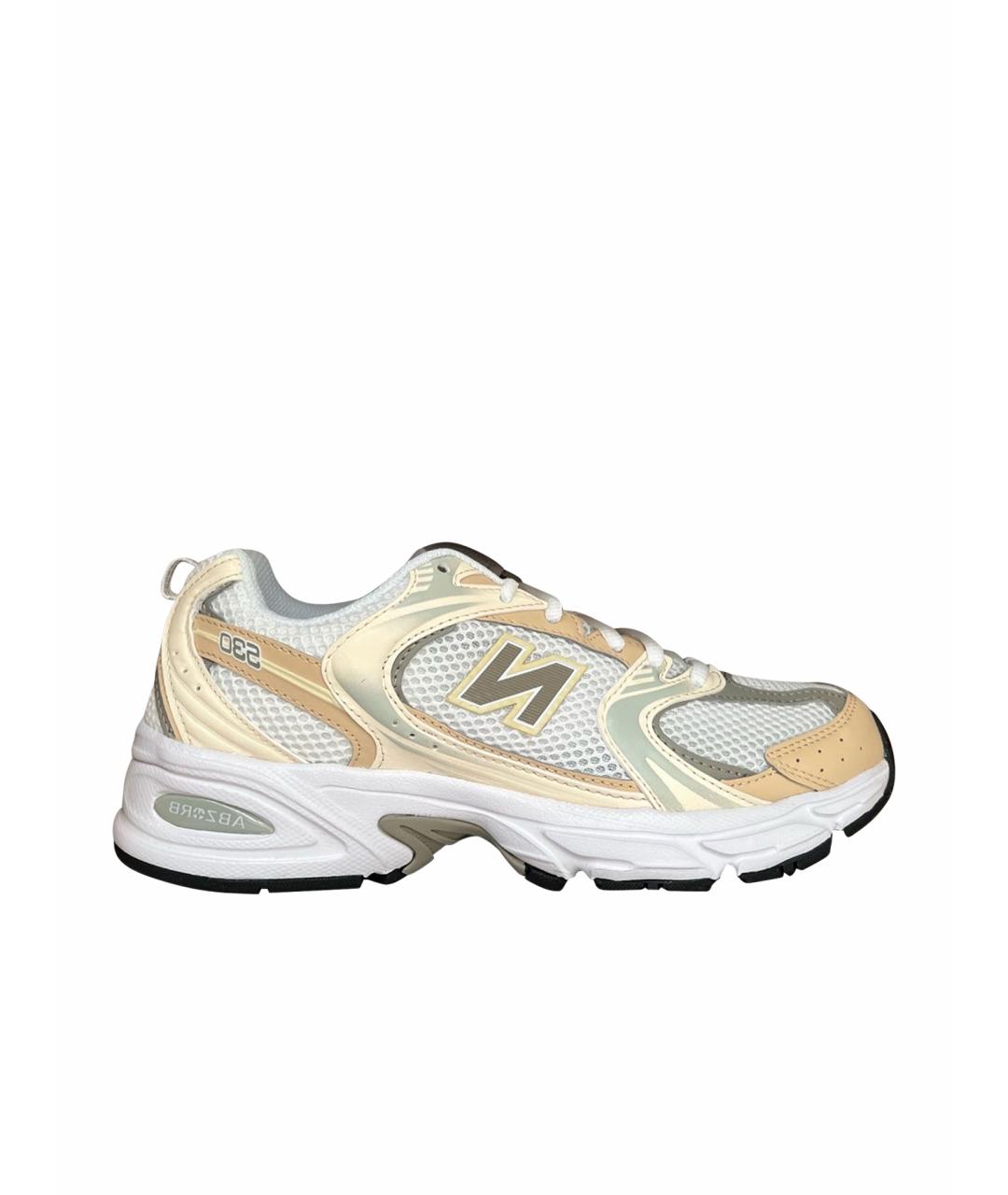 NEW BALANCE Бежевые кроссовки из искусственной кожи, фото 1