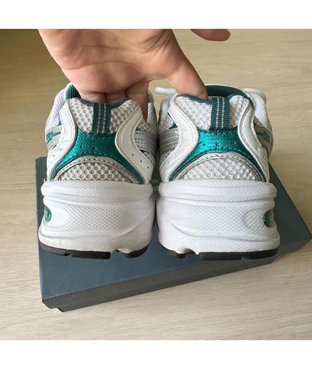 NEW BALANCE Зеленые кроссовки из искусственной кожи, фото 3
