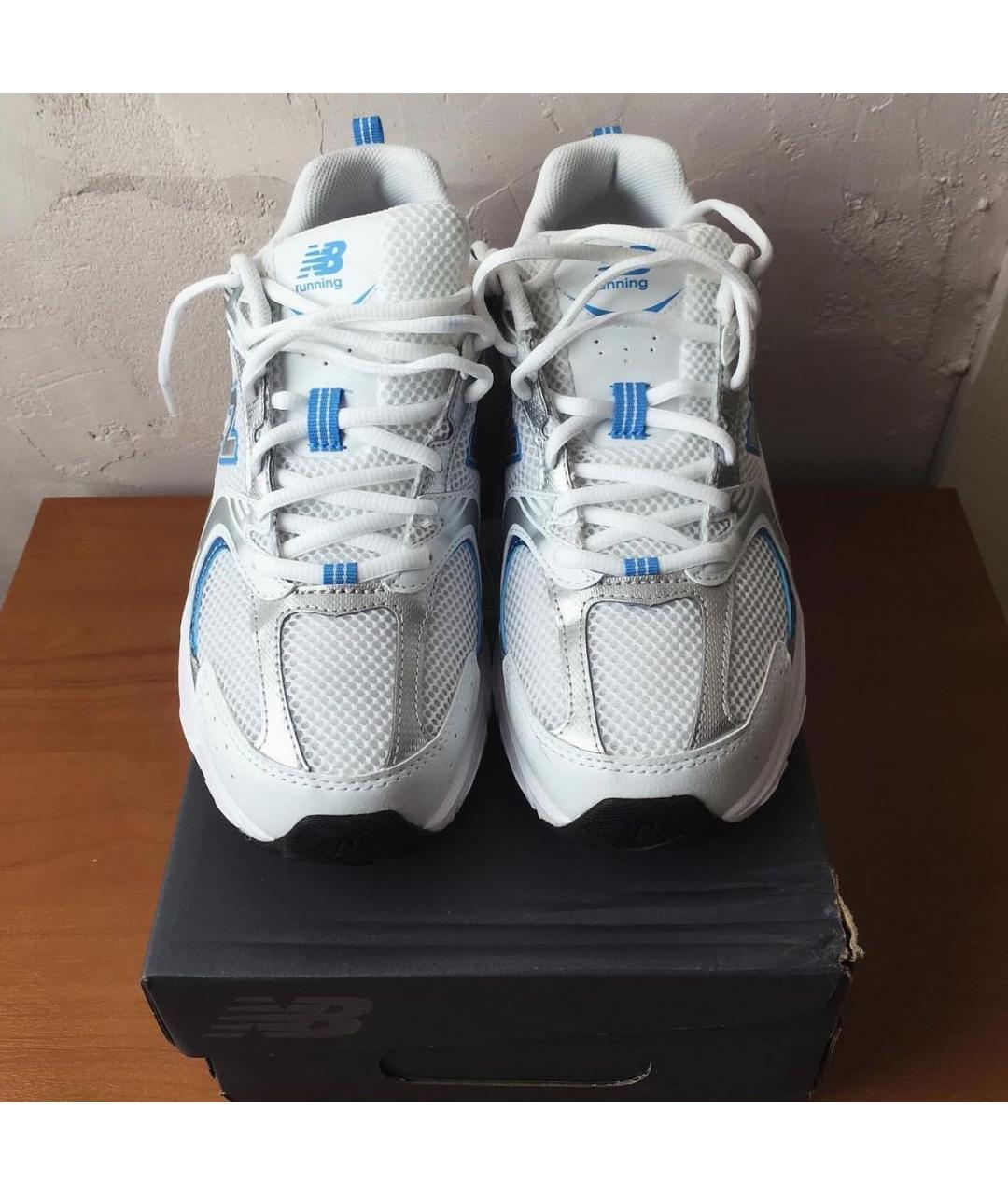 NEW BALANCE Голубые кроссовки из искусственной кожи, фото 4