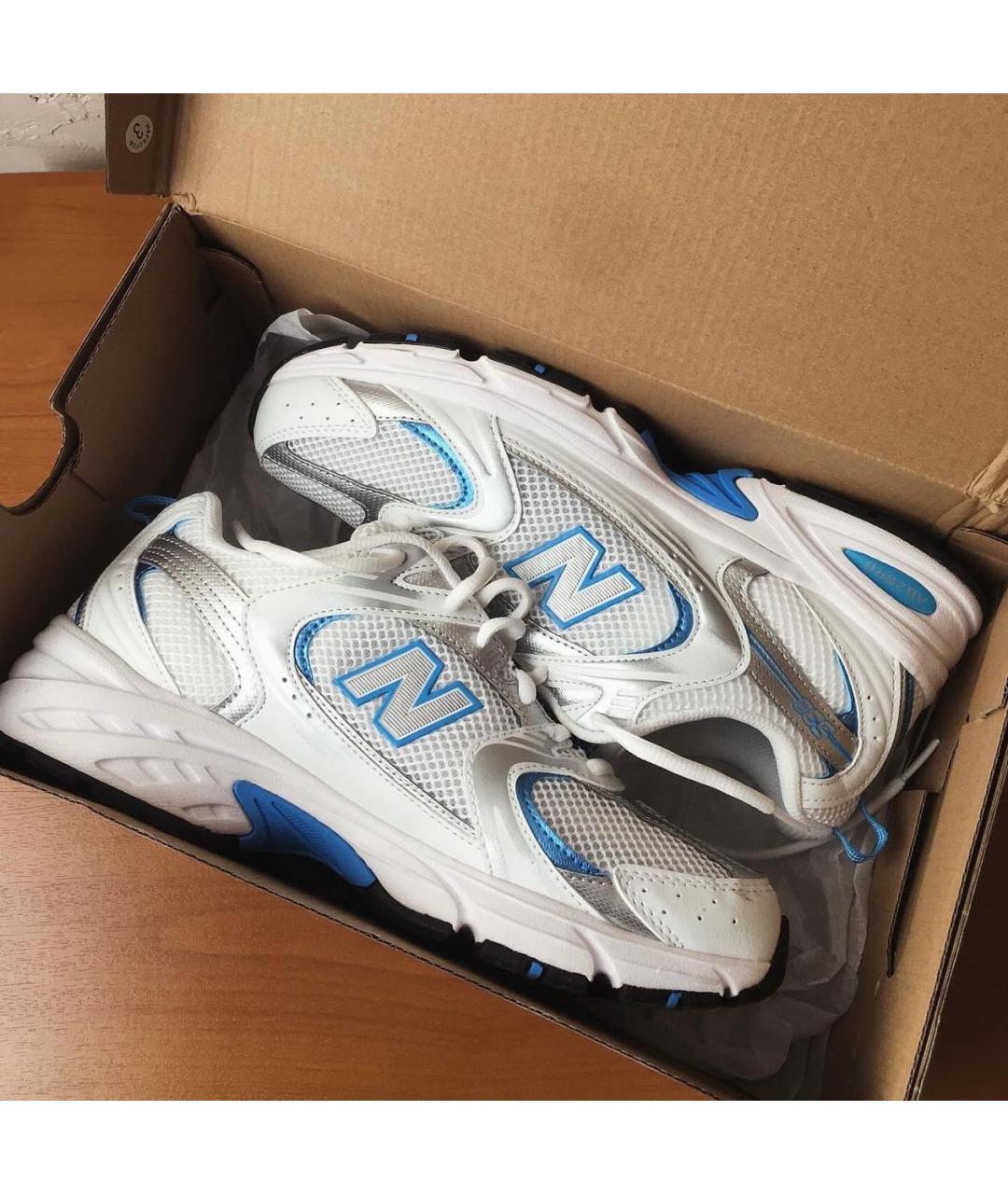 NEW BALANCE Голубые кроссовки из искусственной кожи, фото 2