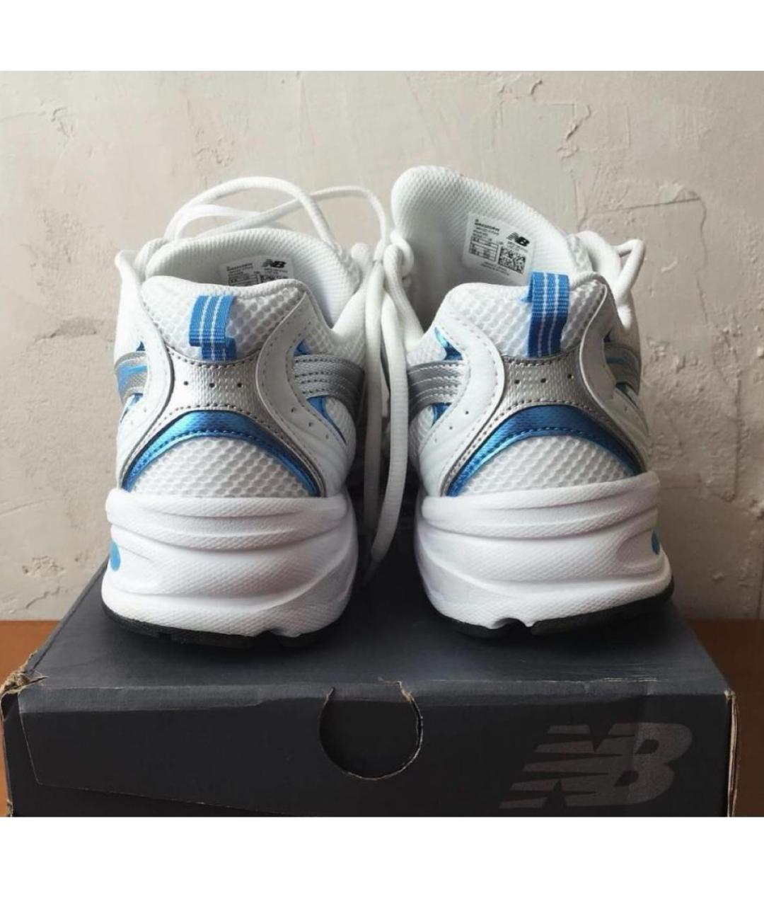 NEW BALANCE Голубые кроссовки из искусственной кожи, фото 3