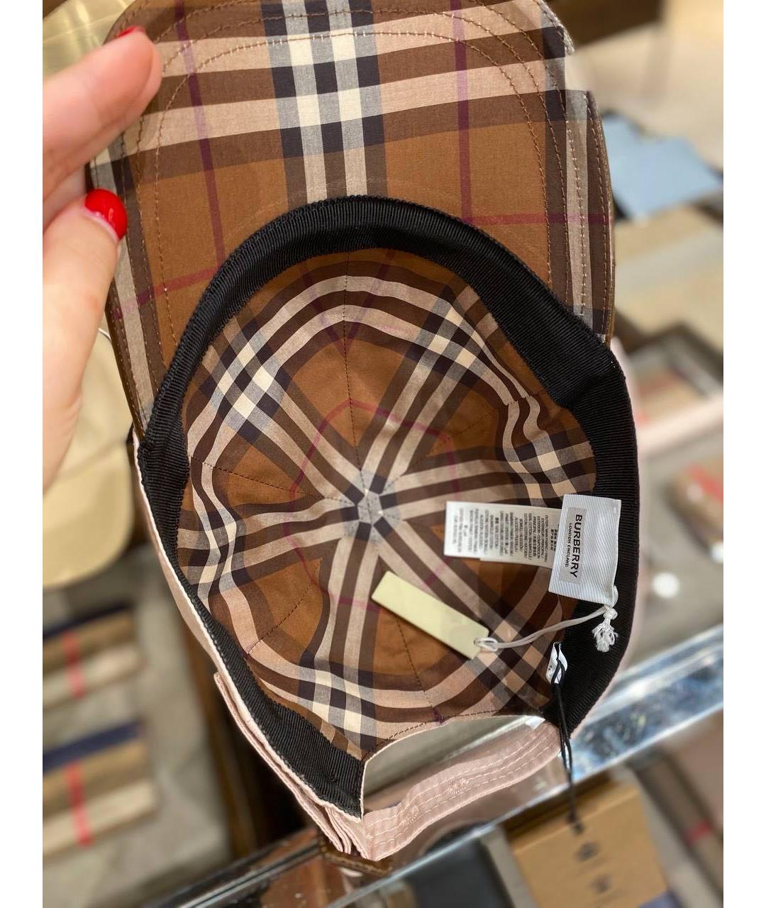 BURBERRY Бежевая кепка, фото 2