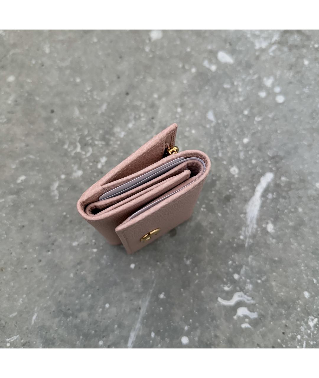 GUCCI Розовый кожаный кошелек, фото 7