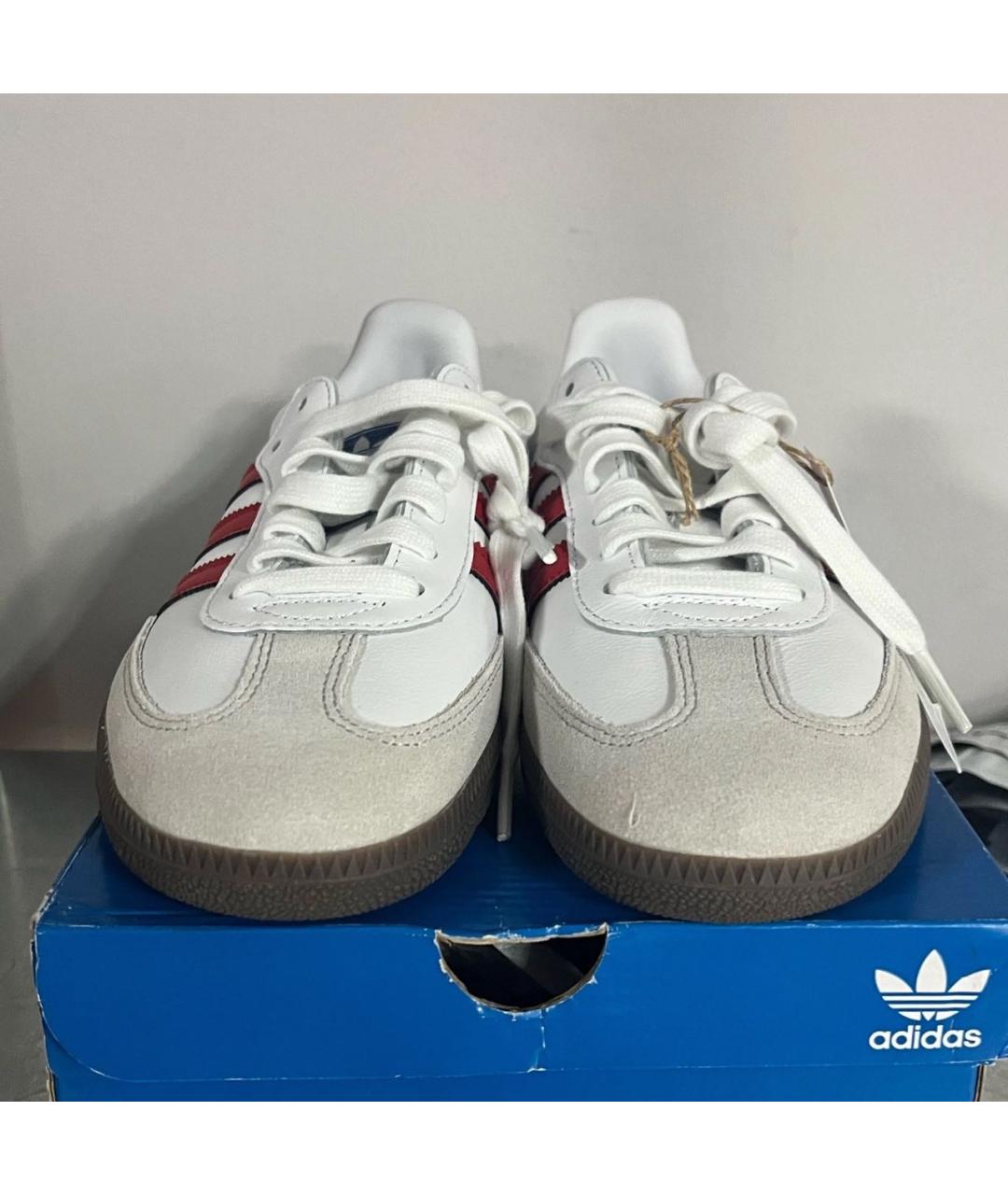 ADIDAS Красные кеды из искусственной кожи, фото 4