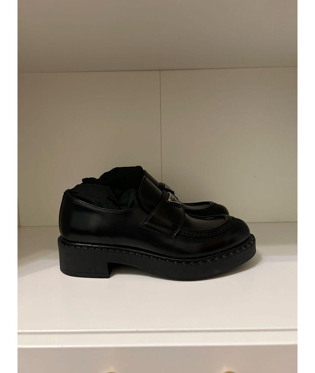 PRADA Черные кожаные лоферы, фото 5