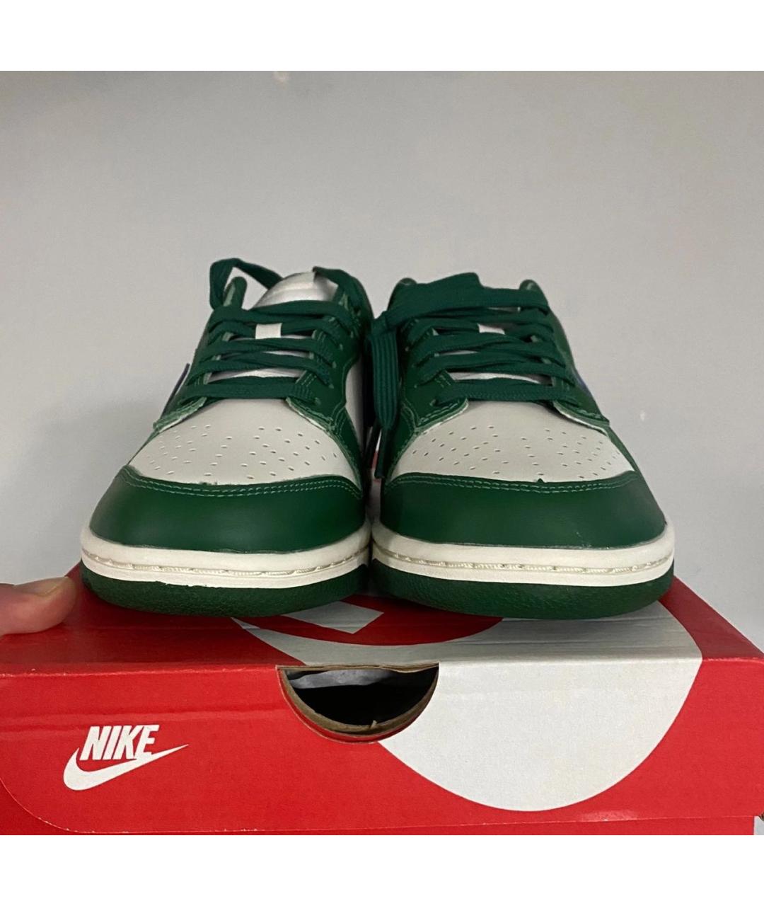 NIKE Зеленые низкие кроссовки / кеды из искусственной кожи, фото 4