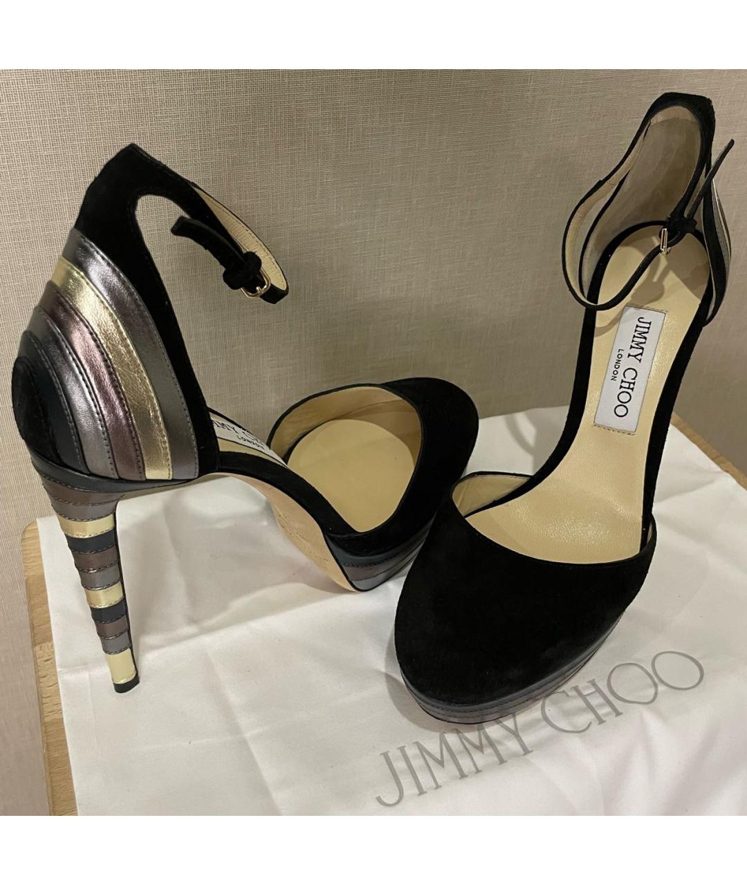 JIMMY CHOO Черные замшевые туфли, фото 2