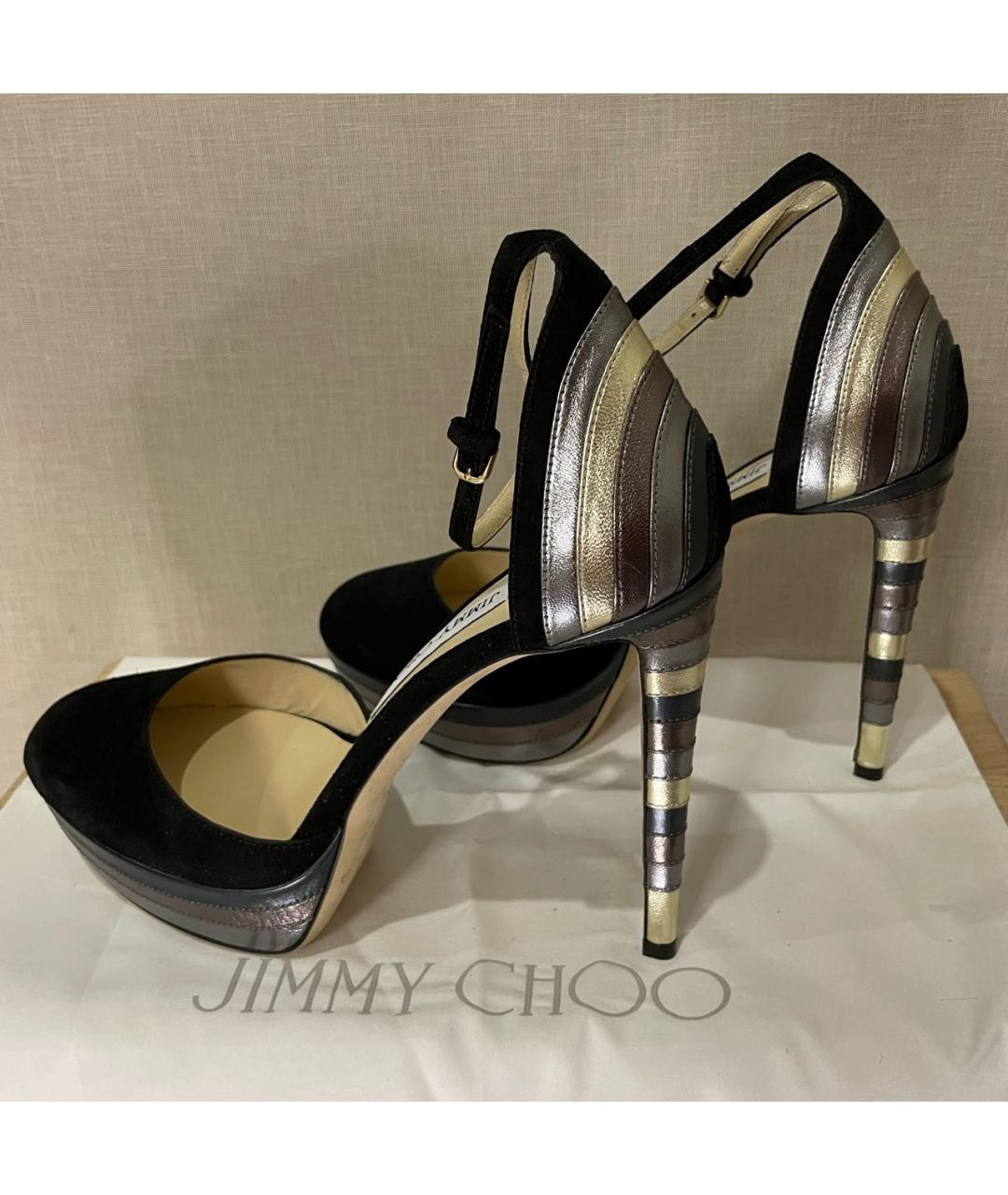 JIMMY CHOO Черные замшевые туфли, фото 3