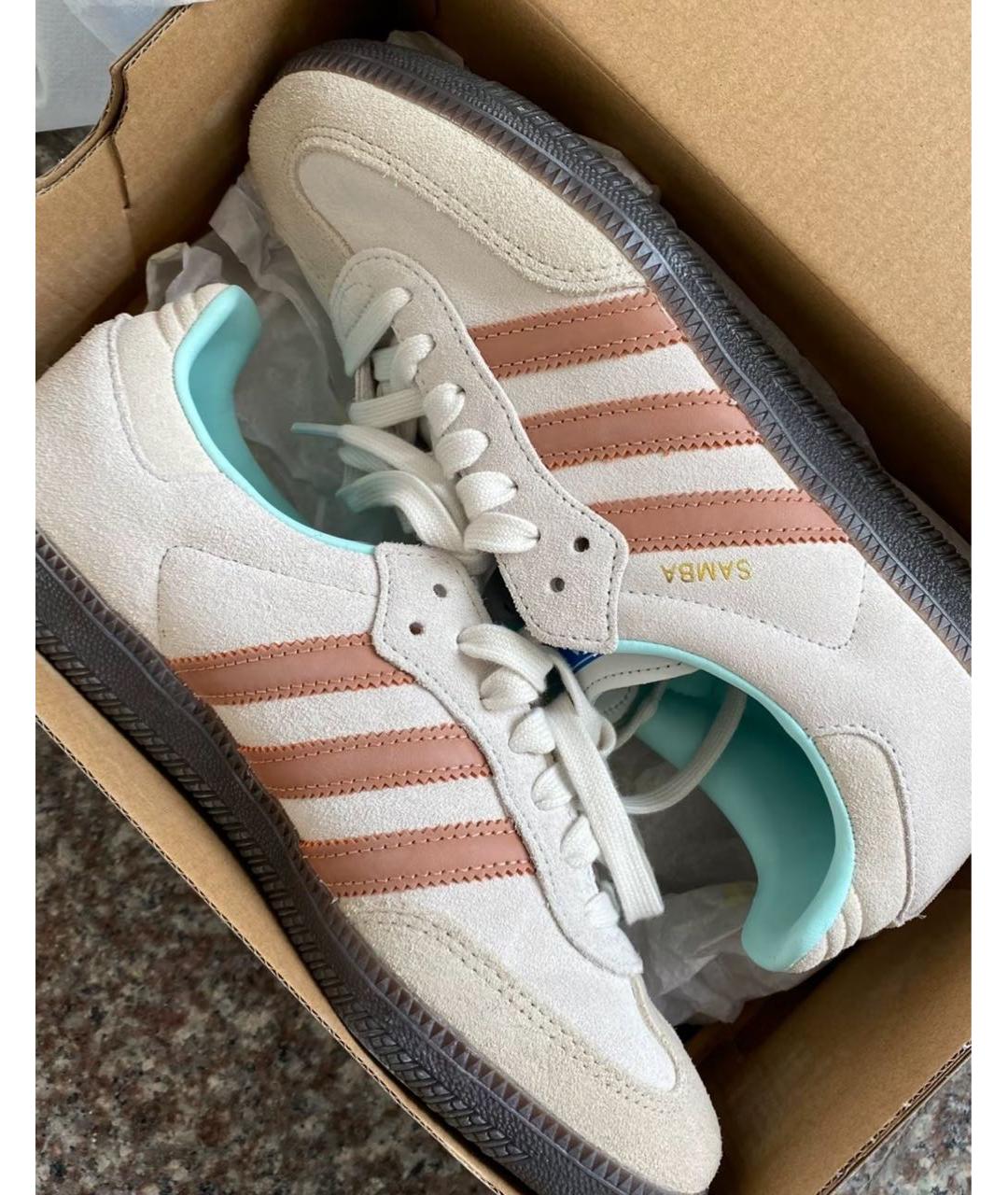 ADIDAS Бежевые замшевые кеды, фото 3