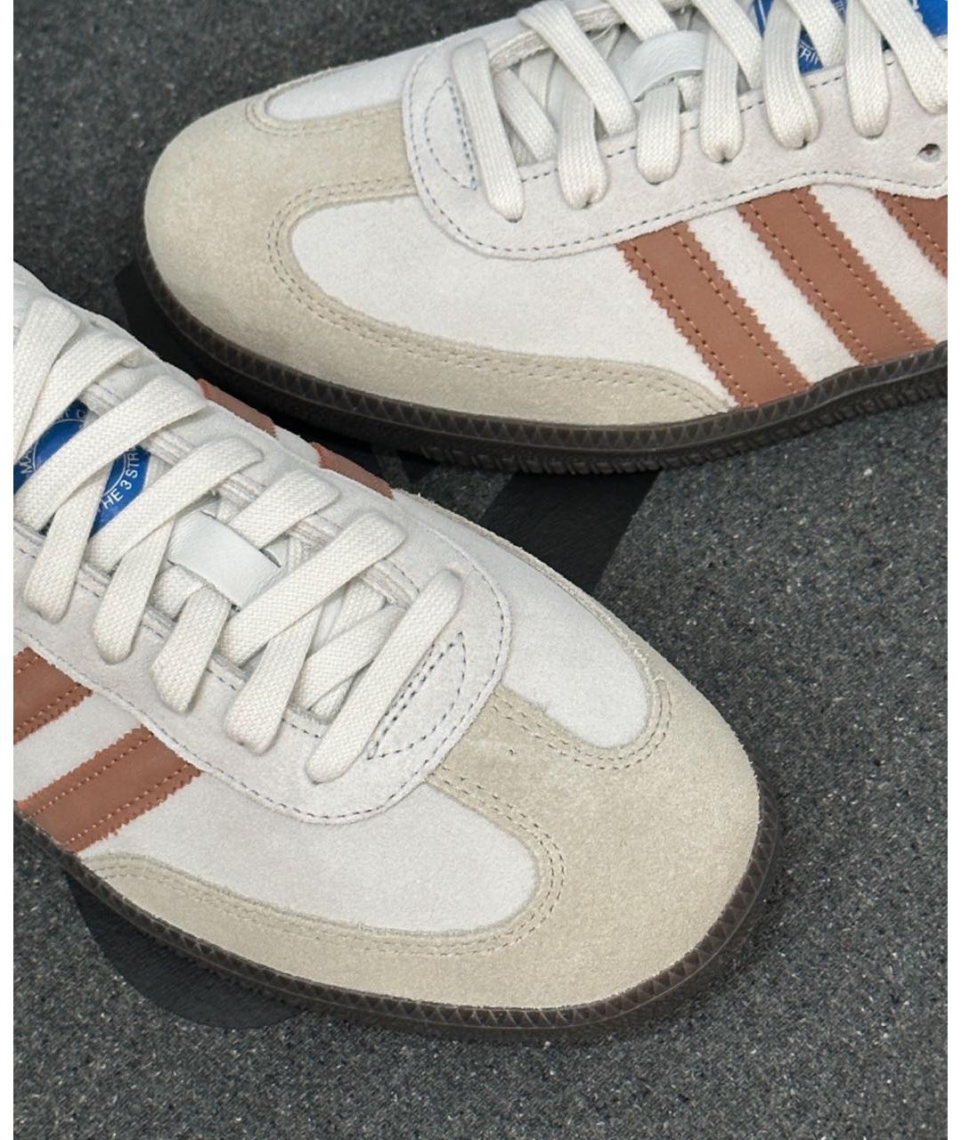 ADIDAS Бежевые замшевые кеды, фото 2