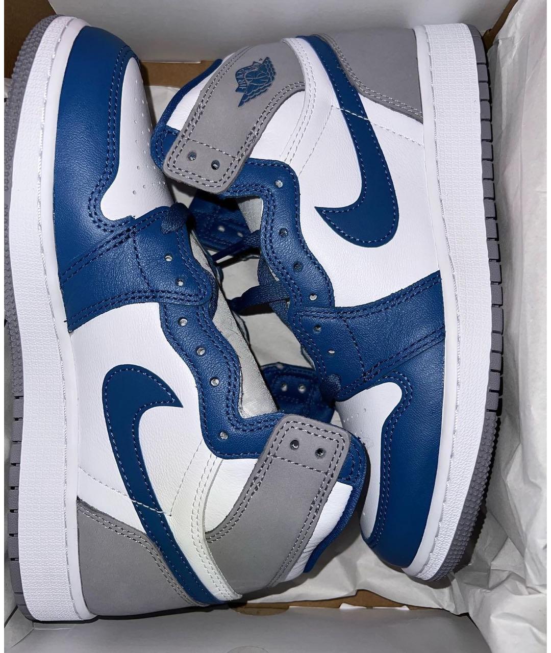 JORDAN Синие кроссовки из искусственной кожи, фото 3