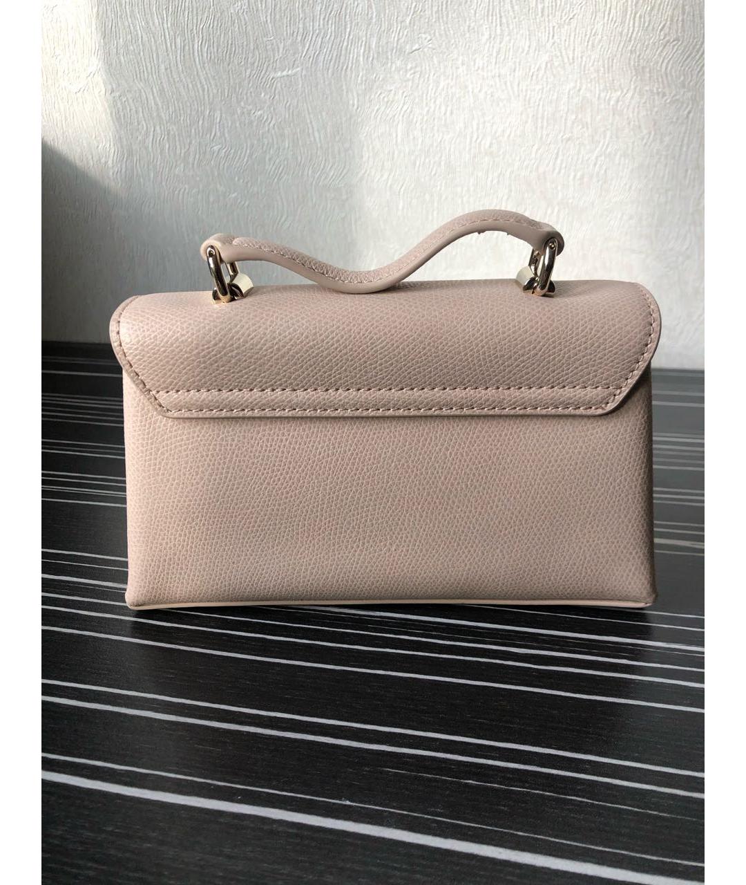 FURLA Бежевая кожаная сумка через плечо, фото 3