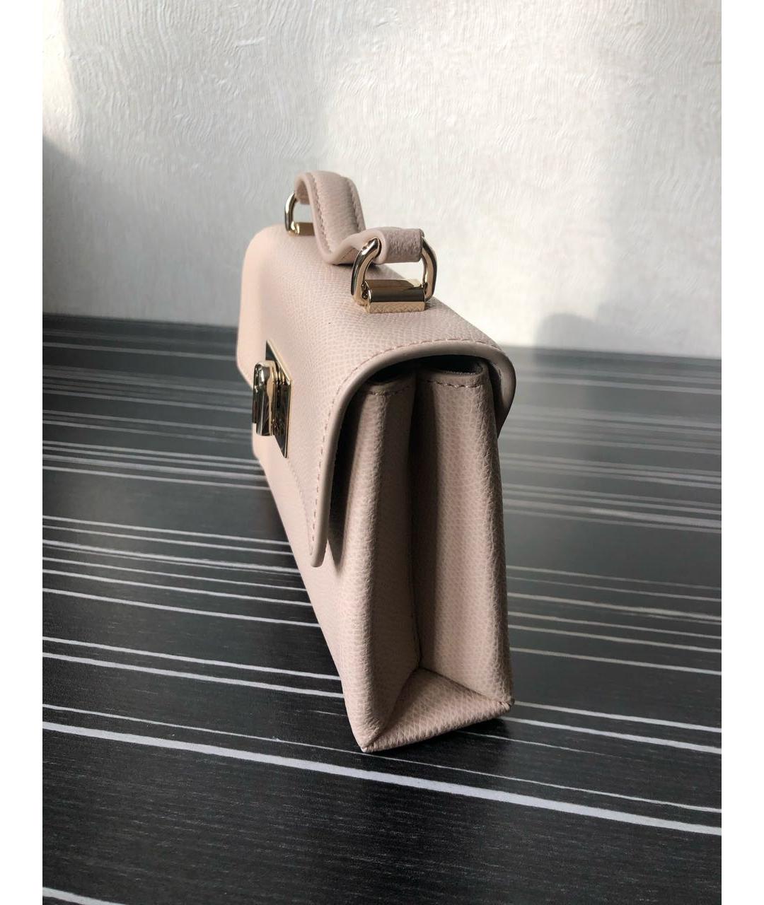 FURLA Бежевая кожаная сумка через плечо, фото 2