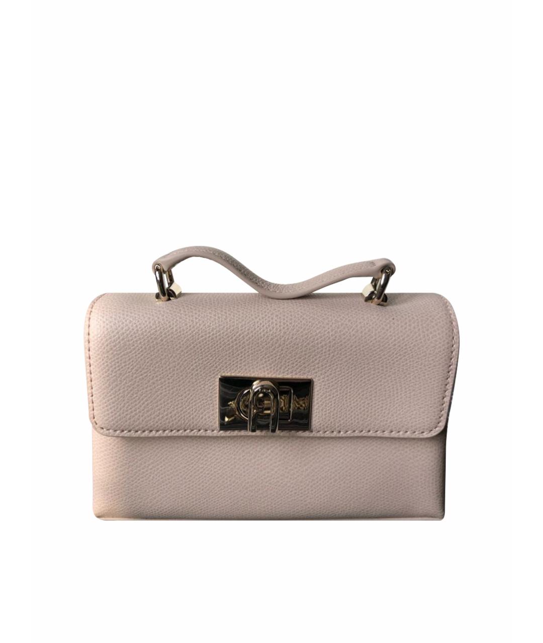 FURLA Бежевая кожаная сумка через плечо, фото 1