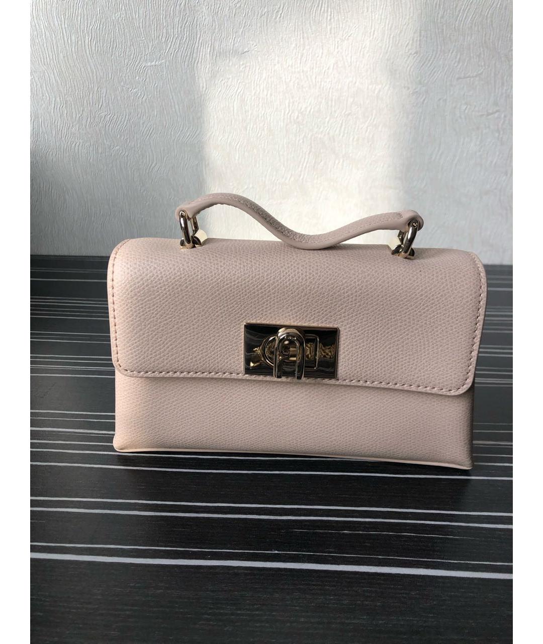 FURLA Бежевая кожаная сумка через плечо, фото 6