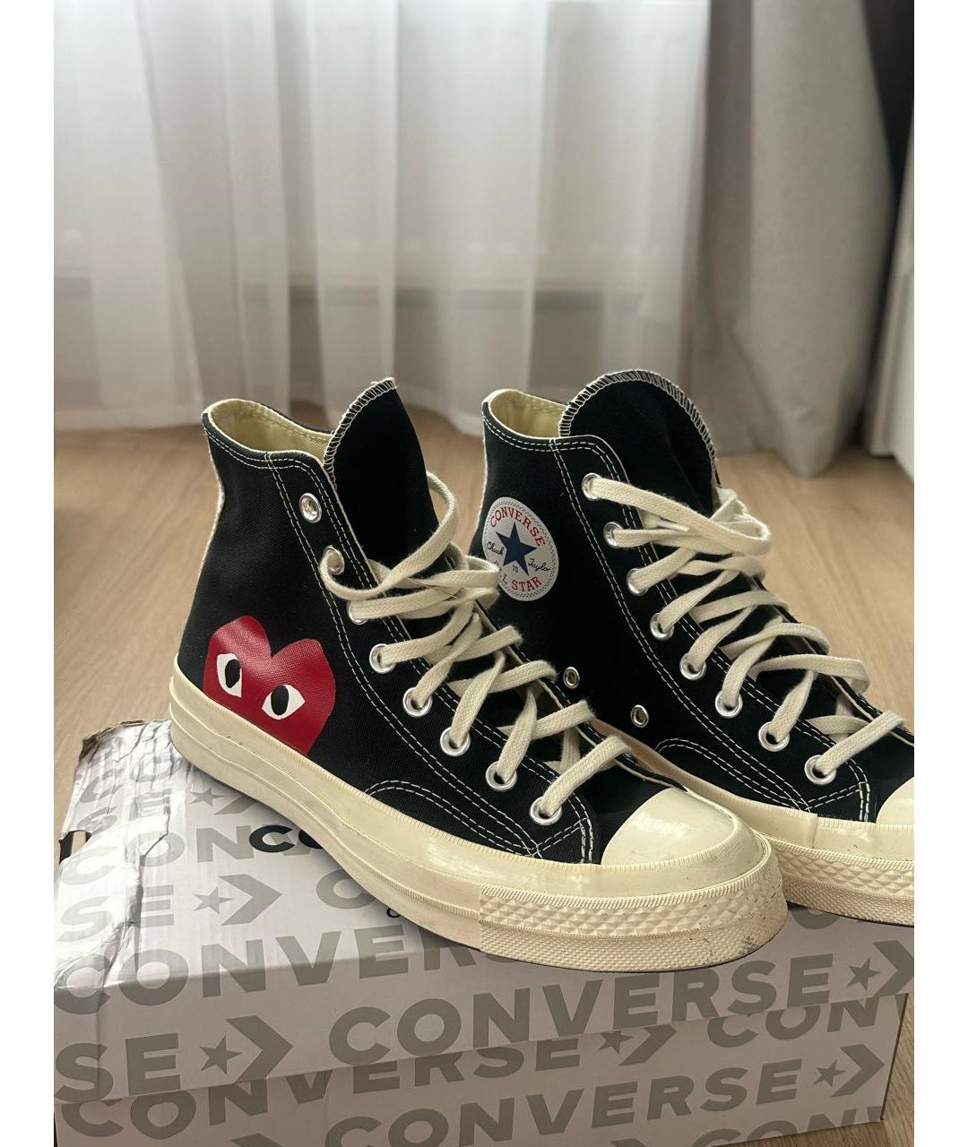 CONVERSE Черные текстильные кеды, фото 5