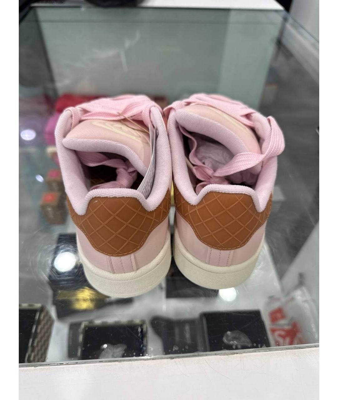 ADIDAS Розовые кеды из искусственной кожи, фото 3