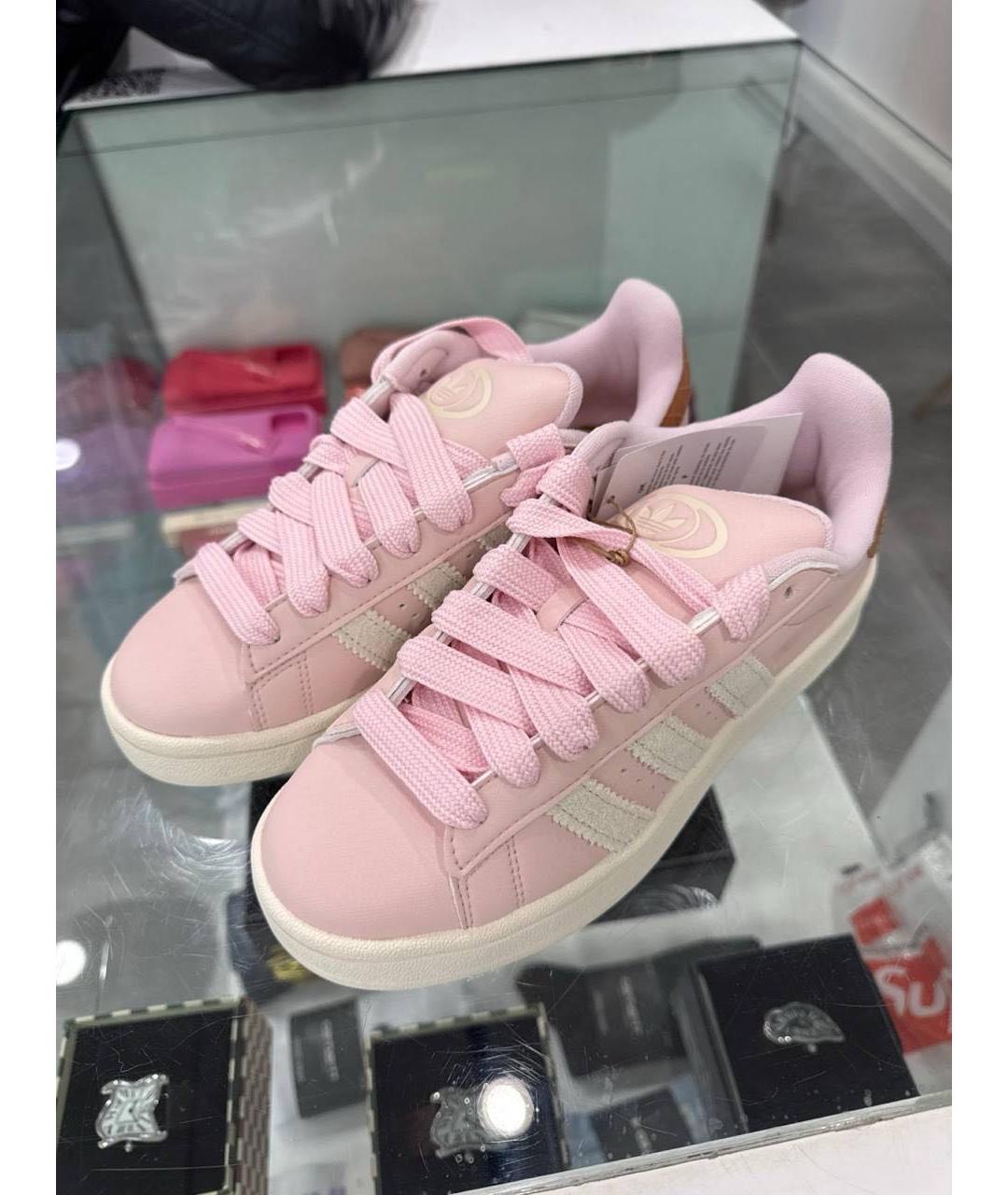 ADIDAS Розовые кеды из искусственной кожи, фото 2